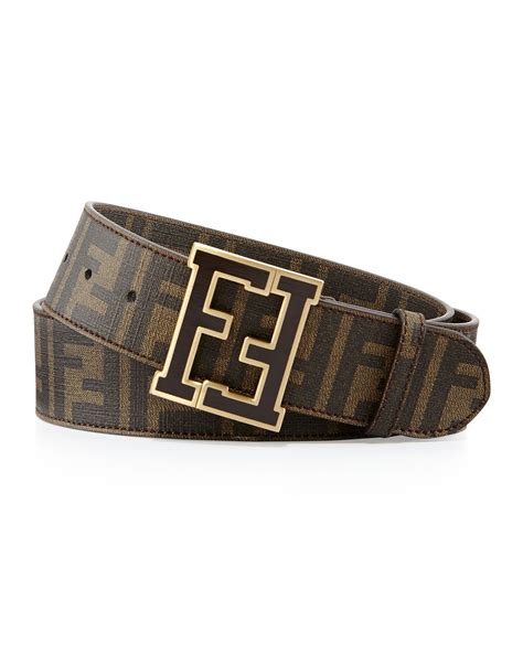 fendi college belt brown|fendi leather belts.